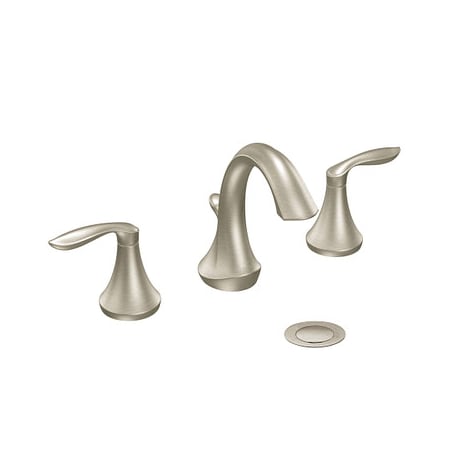 Moen Two-Handle Bathroom Faucet Brushed Nickel T6420BN